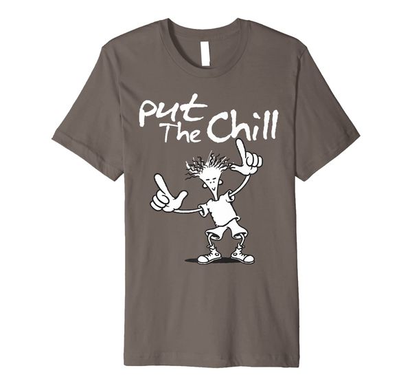 

Put The Chill Funny Fido Dido Mascot Hands Up Summer Drink Premium T-Shirt, Mainly pictures