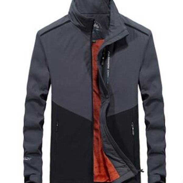 

jacket winter wear size plus fleece men's business casual coat jacket for military workers, Black;brown