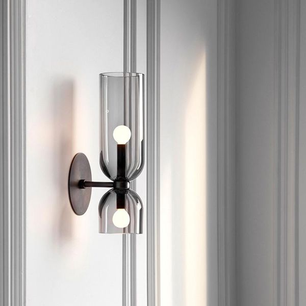 

wall lamp nordic minimalist glass light luxury bedroom bedside living room decoration aisle bar corridor led sconce lights