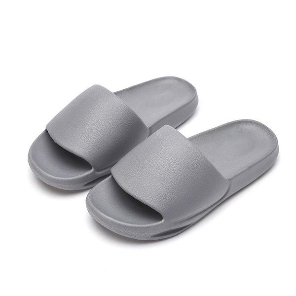 

2021women summer slippers slides thick bottom non slip couple indoor home shoes men bath drop, Black