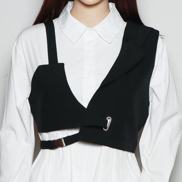 Ремни бренд костюм ткани платья пояс женщины черные широкие аксессуары женская девчонка Street Hip Hop Vest Cormet