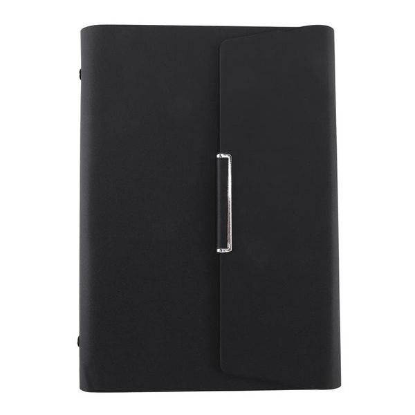 

luxury metal binder spiral business notebook kawaii a5 three-fold loose-leaf notepad school office stationery notepads, Purple;pink