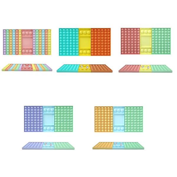 

push bubble checkerboard rainbow stress reliever fidget toy autism special needs sensory gifts for kids party game