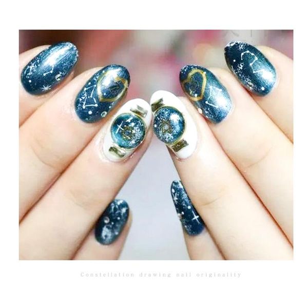 

nail gel art elastic drawing glue painted spider diy painting flower line polish long-lasting bright tslm1, Red;pink