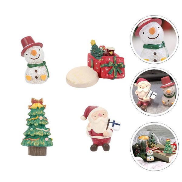 

decorations 4pcs small xmas resin figurine ornaments exquisite micro decors