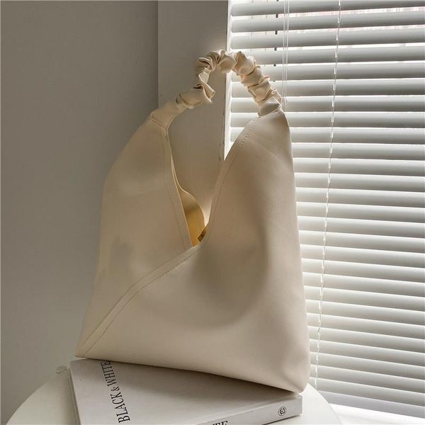 

evening bags women fashion literature style pleated handbag large capacity one shoulder shopping bag