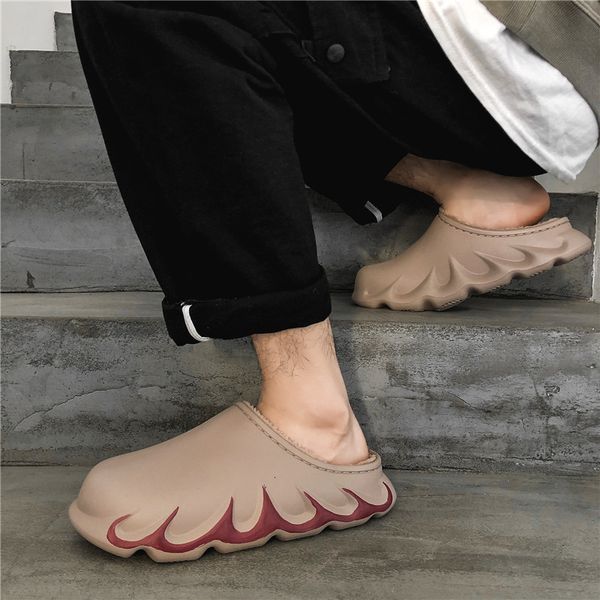 

slippers jumpmore men flame warm fur waterproof durable home cotton shoes for winter couple size 36-45 3n2q, Black