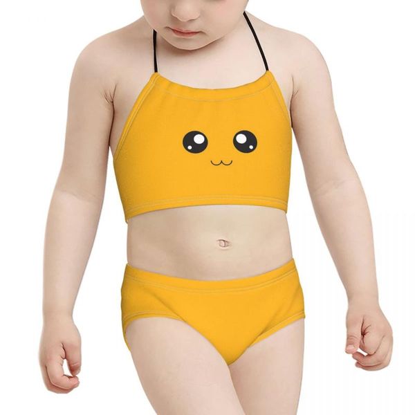 

women's swimwear 2021 anime girls gift kid children print orange cat biquini wholesale brand baby girl swimsuit, White;black