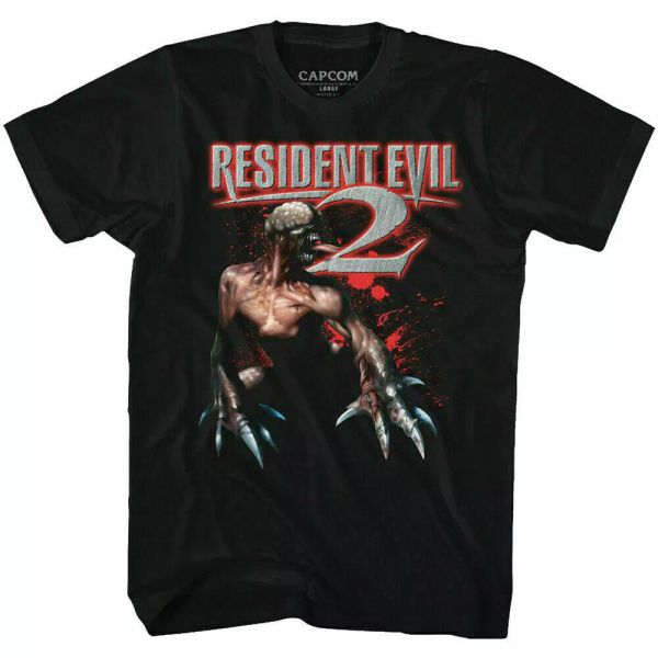 

resident evil mr. licker t shirt licensed video gaming tee black, White;black