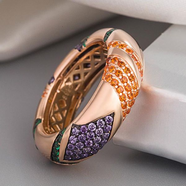 

wedding rings zlxgirl jewelry silver zirconia for women perfect mirco pave bridal aneis, Slivery;golden