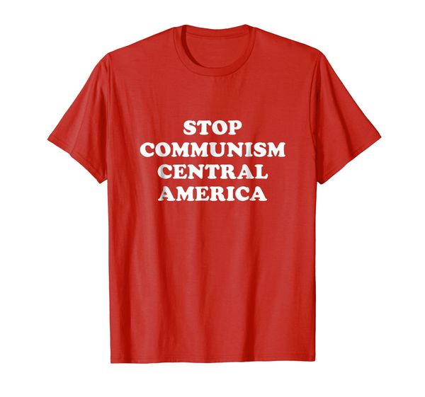 

scommunism central america throwback reagan 1980s shirt, White;black