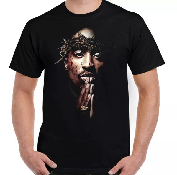 

tupac t-shirt mens 2pac shakur 2 pac rap hip hop biggie smalls, White;black
