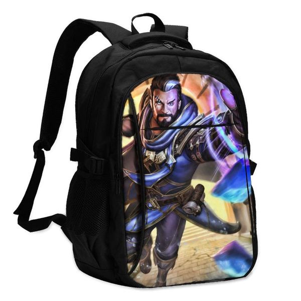 

backpack merlin backpacks nice charger usb outdoor runner print bags