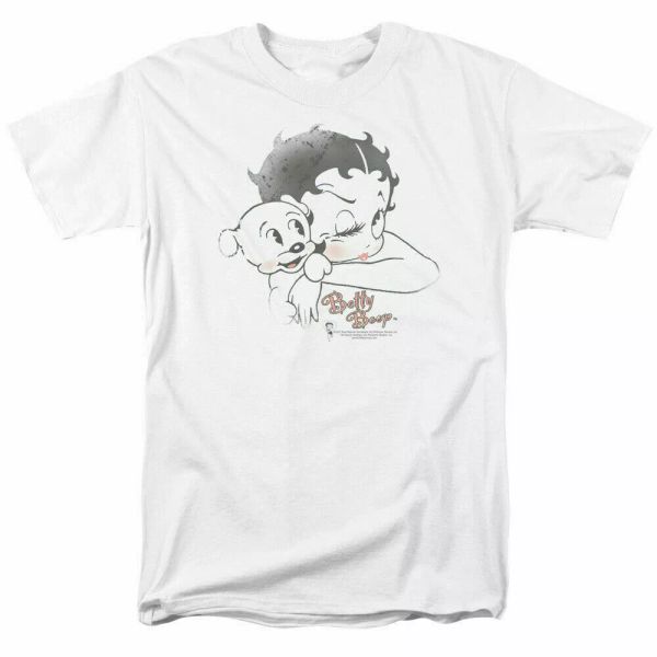 

Betty Boop Vintage Wink T Shirt Mens Licensed Cartoon Merchandise Classic White, White;black