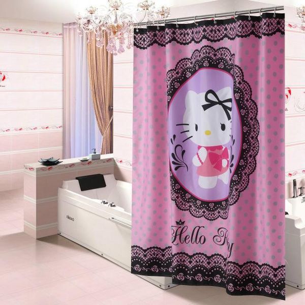

shower curtains cartoon printed bathroom curtain fabric waterproof moldproof polyester products with hooks