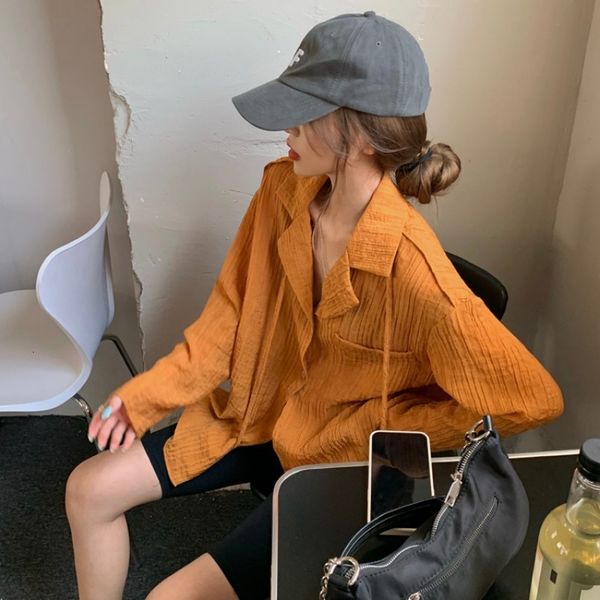 

women's suits & blazers female shirt for fall, casual long sleeve 9925, White;black