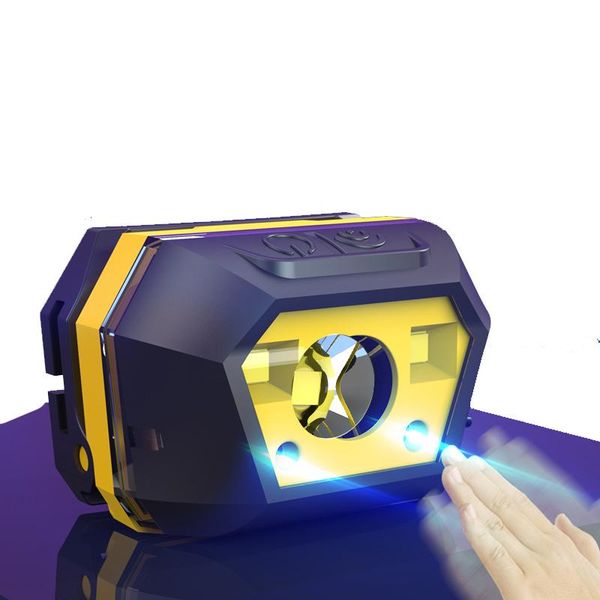 

xpe+smd smart sensor mini headlamp 2modes usb rechargeable waterproof lantern riding torch fishing portable lanterns