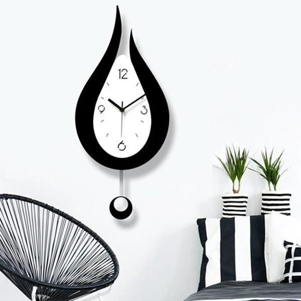 

creative mute wall clock modern design large acrylic mirror clocks for home kitchen living room decor battery operated silent
