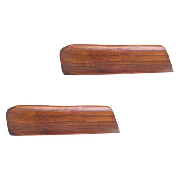 

2pcs wooden napkin holder sushi dish towel tray rectangular plate for sashimi snack dumpling (beveled edge) tissue boxes & napkins