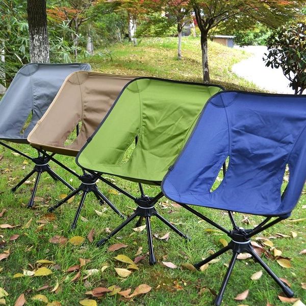 

camp furniture 360 degree swivel moon chair outdoor folding portable fishing camping chairs foldable bbq picnic stool relax