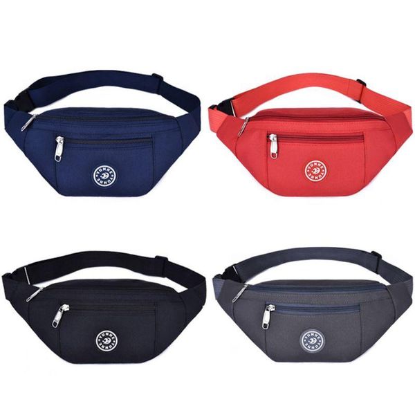 

waist bags j60d waterproof oxford fanny pack bag casual travel zipper chest shoulder crossbody purse solid color phone pouch with