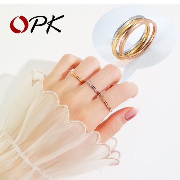 

cluster rings 3 pcs/set of 2021 women joint simple vintage gold silver rose girl cute chic style ring wedding party jewelry 684, Golden;silver