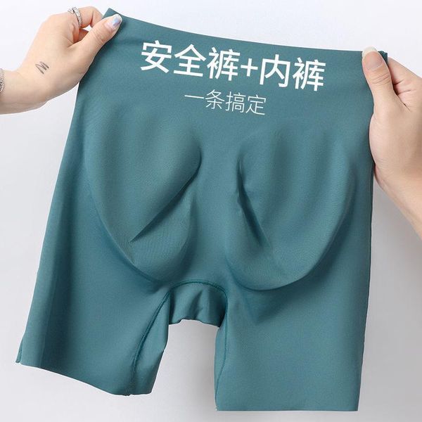 

running pants tights women yoga shorts 2021women boxer summer no trace outerwear safety trousers crimping abdomen fitness bottom, Black;blue