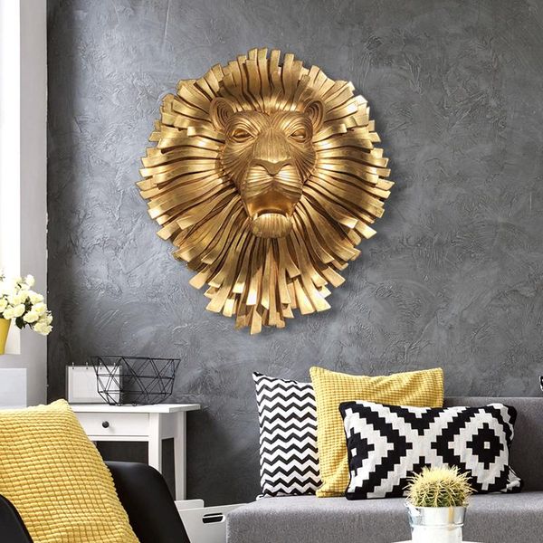 

decorative objects & figurines modern simple lion luxury wall decoration pendant living room dining 3d creative porch hanging