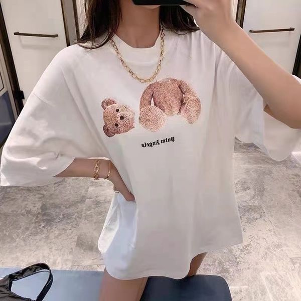 

2021ss Summer Men And Womens T shirts Stylist Tees same palm palms angels Printed short sleeve truncated bear T-shirt, Customize