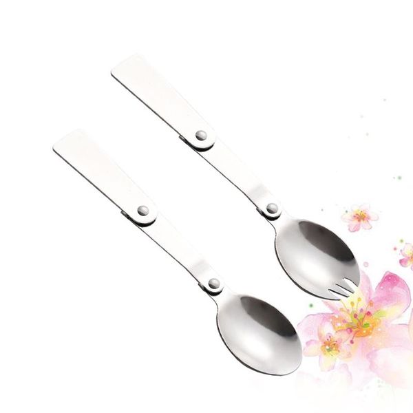 

forks 2 in 1 folding fork spoon set portable multipurpose and