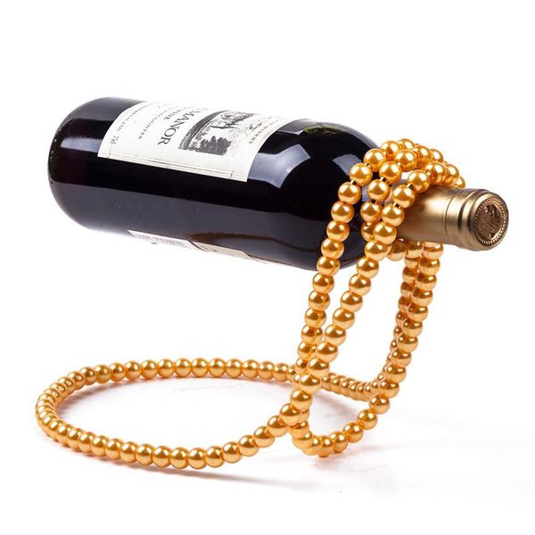 

tablewine racks magic 3d suspension metal pearl whiskey rack stainless steel holder bracket stand home decoration bars accessories decor