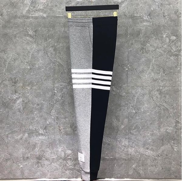 

men's pants fashion 2021 brand sweatpants men panelled casual sports trousers tracksuit bottoms spliced jogger track, Black