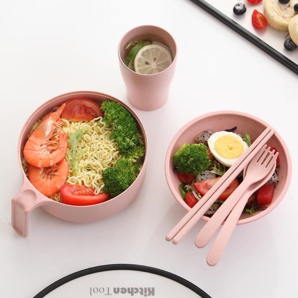 

instant noodle bowl with cover easy to clean in student dormitory bowls