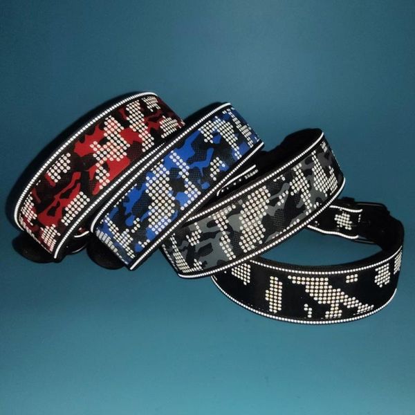 

dog collars & leashes camouflage collar with buckle adjustable reflective for small medium large dogs pitbull pug