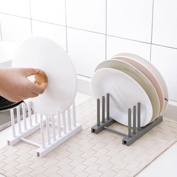 

hooks & rails home storage organization dish tray rack kitchen organizer shelves plastic holders tablewear drying cup plates holder