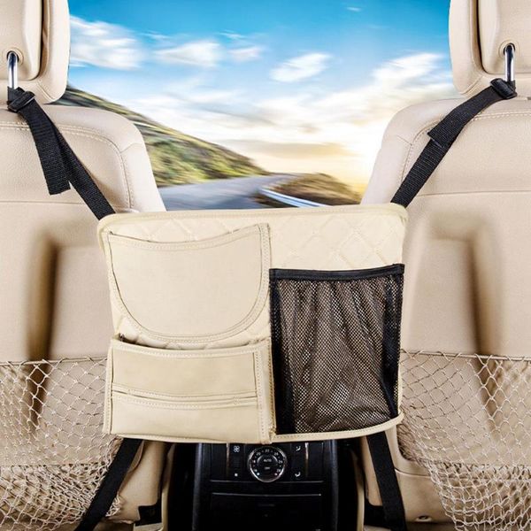 

car organizer seat storage net pocket auto back hanging bag multifunctional with for cup bottle key phone holder
