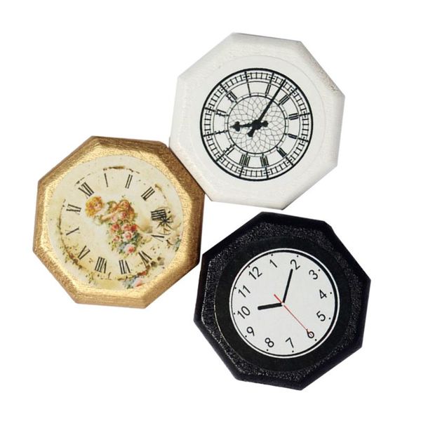 

wall clocks 3pcs retro clock ornaments wooden vintage adornments deskdecors