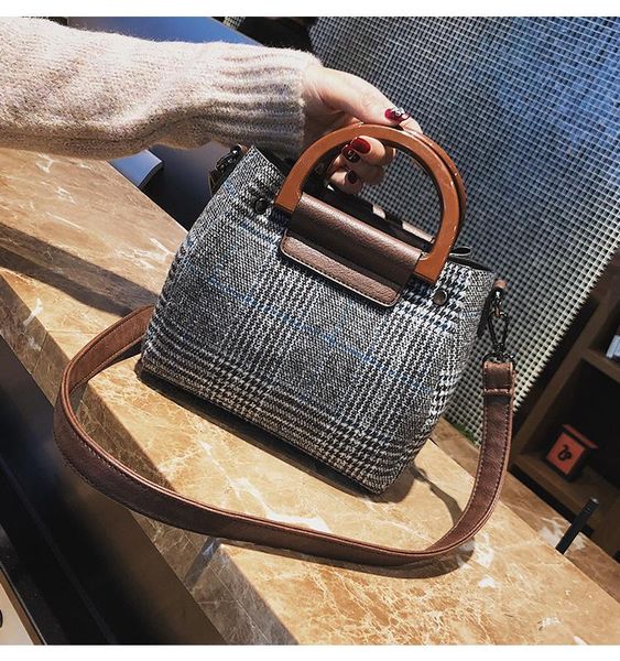 

evening bags women's designer handbags wool stripes female tote composite bag girl shoulder messenger 2021