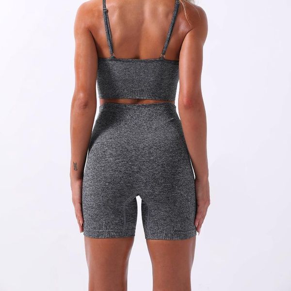 

yoga outfit clothing two piece sets seamless bra+ leggings shorts fitness sports runing high waist gym set women wholesale