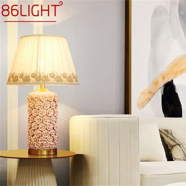 

table lamps 86light ceramic rose luxury brass fabric desk light home decorative for living room dining bedroom