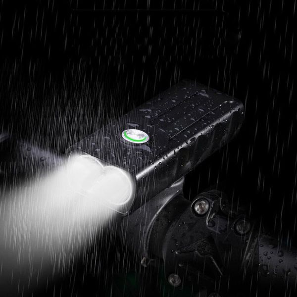 

t6 led bicycle light 2600mah large-capacity usb rechargeable sensor ipx5 waterproof bike lights