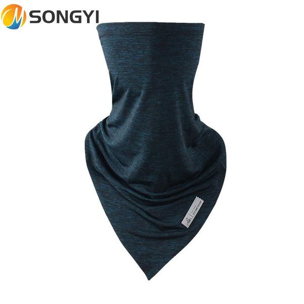 

summer ice silk triangle scarf sports magic headscarf outdoor sunscreen face towel riding equipment xth shield i242 cycling caps & masks, Black