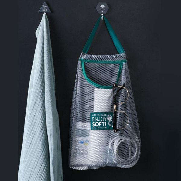 

storage bags double-layer vegetable fruit organizer mesh produce washable hanging eco-friendly for kitchen bag