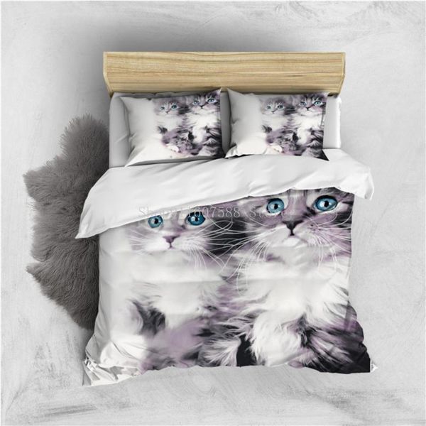 

bedding sets 3d gray beddings design animal quilt cover leopard cat horse comforter covers and pillow cases full twin double king size