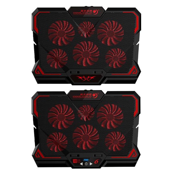 

portable lapcooler cooling pad w/ 6 quiet fans for 13-17 inch notebook pads