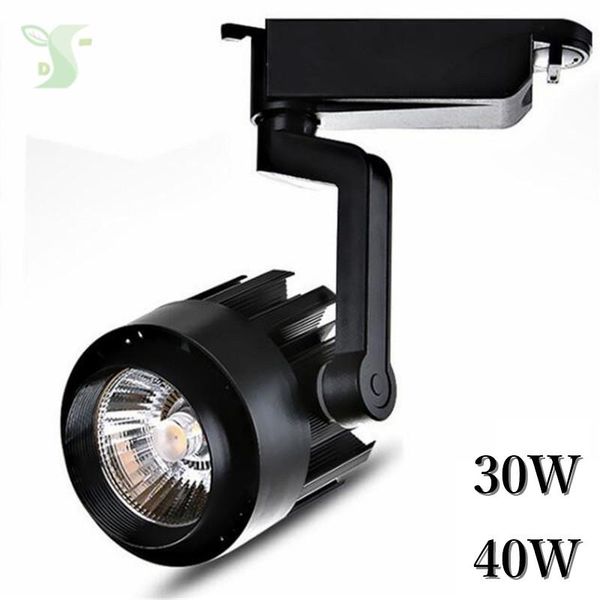 

20pcs/lot 30w 40w cob ceiling rail lights for pendant kitchen clothes shop shoes store ac85-265v 3000k 4000k 6000k 110lm/w track