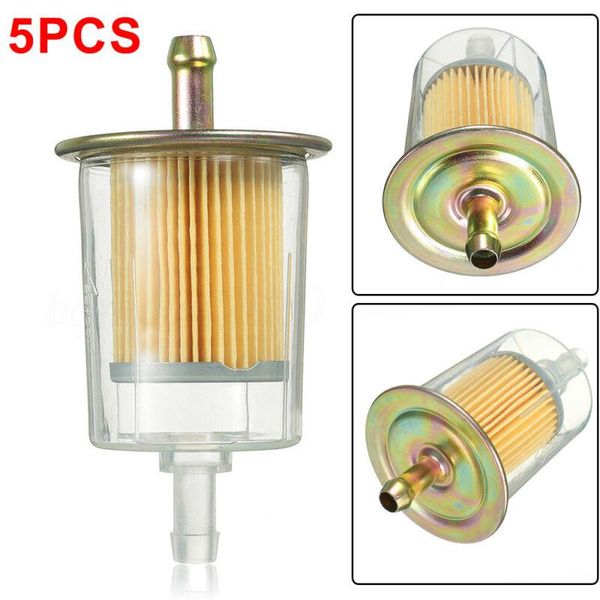 

parts replacement fuel filter 5pc 5/16\" tractors motorcycle trucks universal