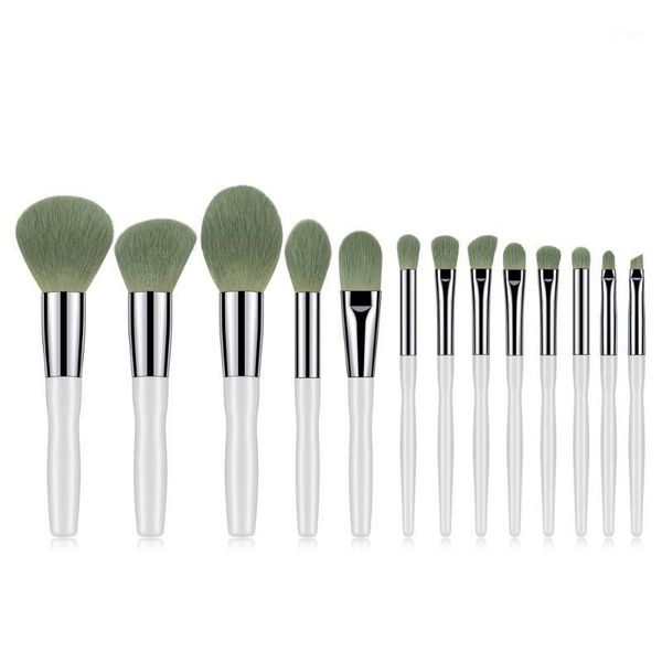 

13 white makeup brushes tools eye brush blush brush1