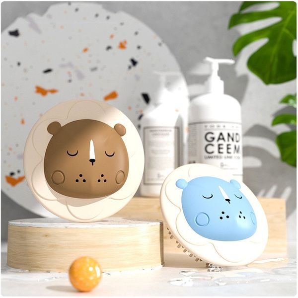 

infant baby shower brush to remove dandruff silicone scrubbing brush baby shampoo cap kids spa bathing set 1733 b3