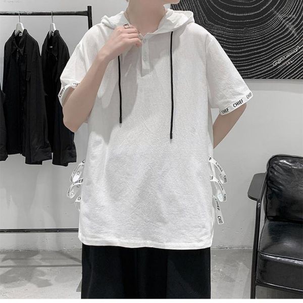 

men's t-shirts tshirts streetwear hip hop plain color punk rock gothic tees shirts harajuku fashion casual short sleeve loose xxxxxl, White;black